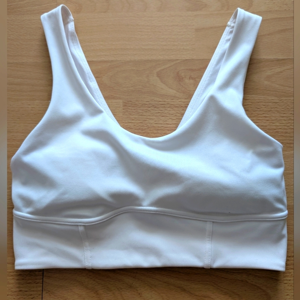 White Women's Sports Bra